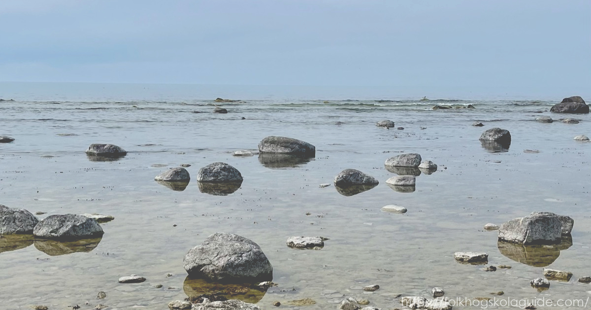 スウェーデン南部の浅瀬。